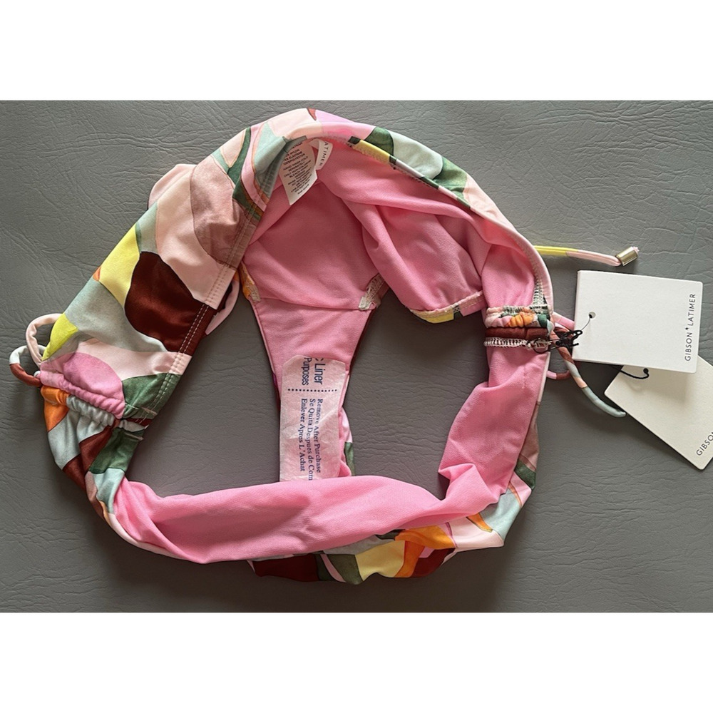Gibson Latimer | Women Large | Bikini Swim Bottom | Cinched Sides Ties | NWT - Picture 7 of 8